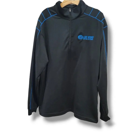 Las Vegas Nevada Motor Raceway Nike Golf Dri-fit men's half zip black Jacket - Picture 1 of 10
